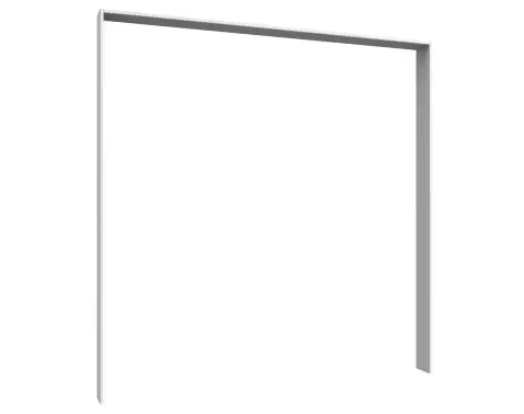 Paspartový rám k šatníkovej skrini Emden, 138 cm, biely%