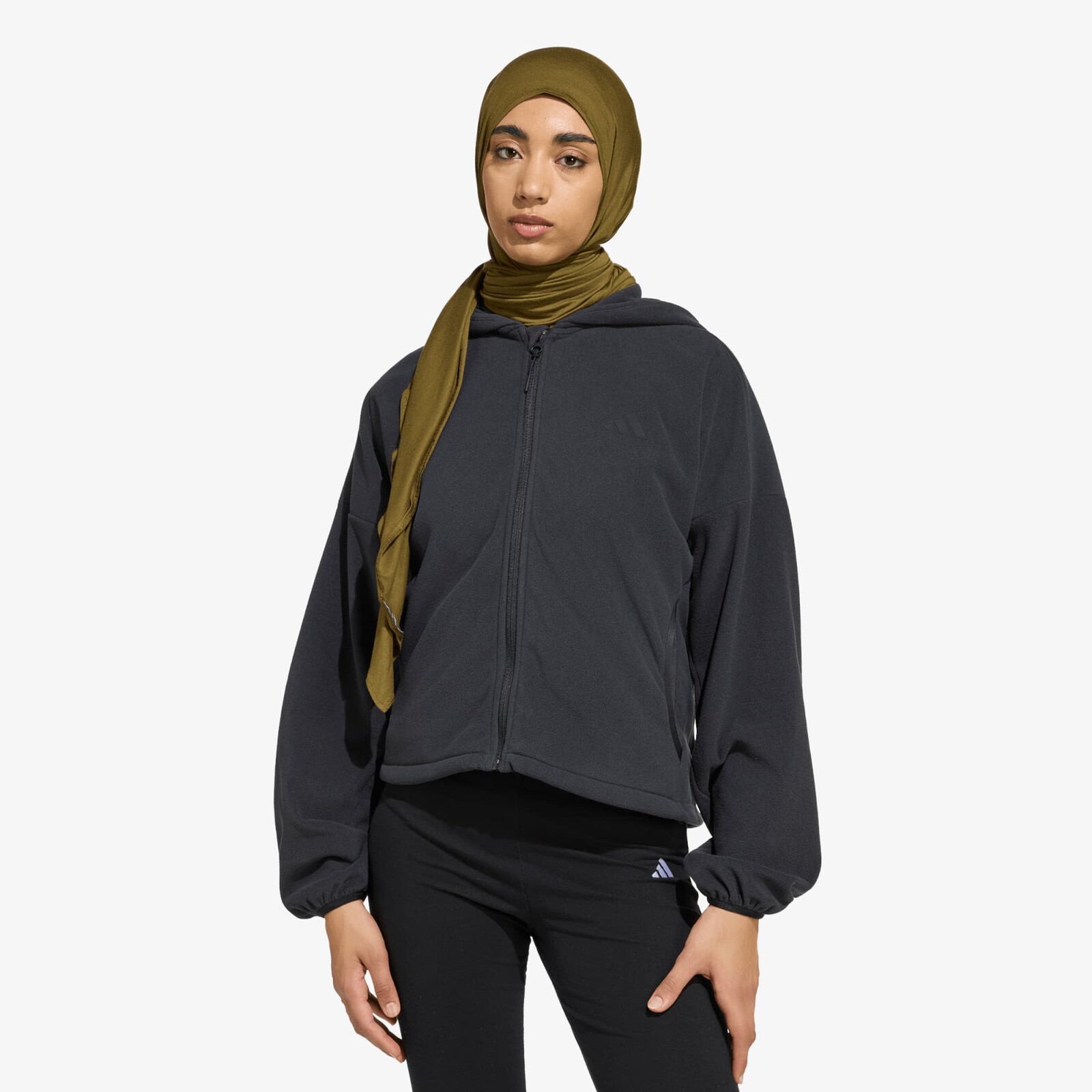 Mikina adidas W Ct Gl Halo Fz Black M
