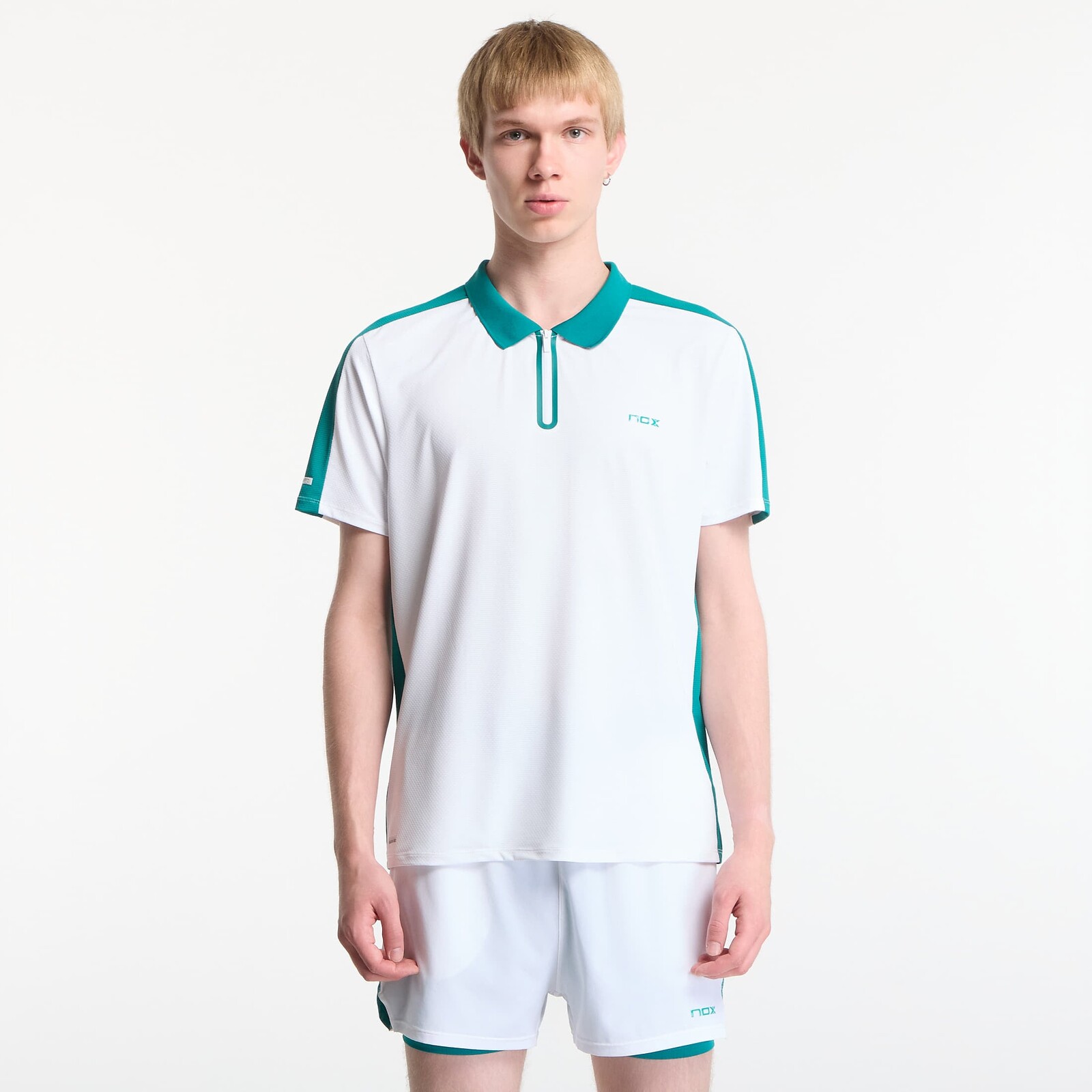 Tričko Nox Pro Polo White/ Ivy Green S