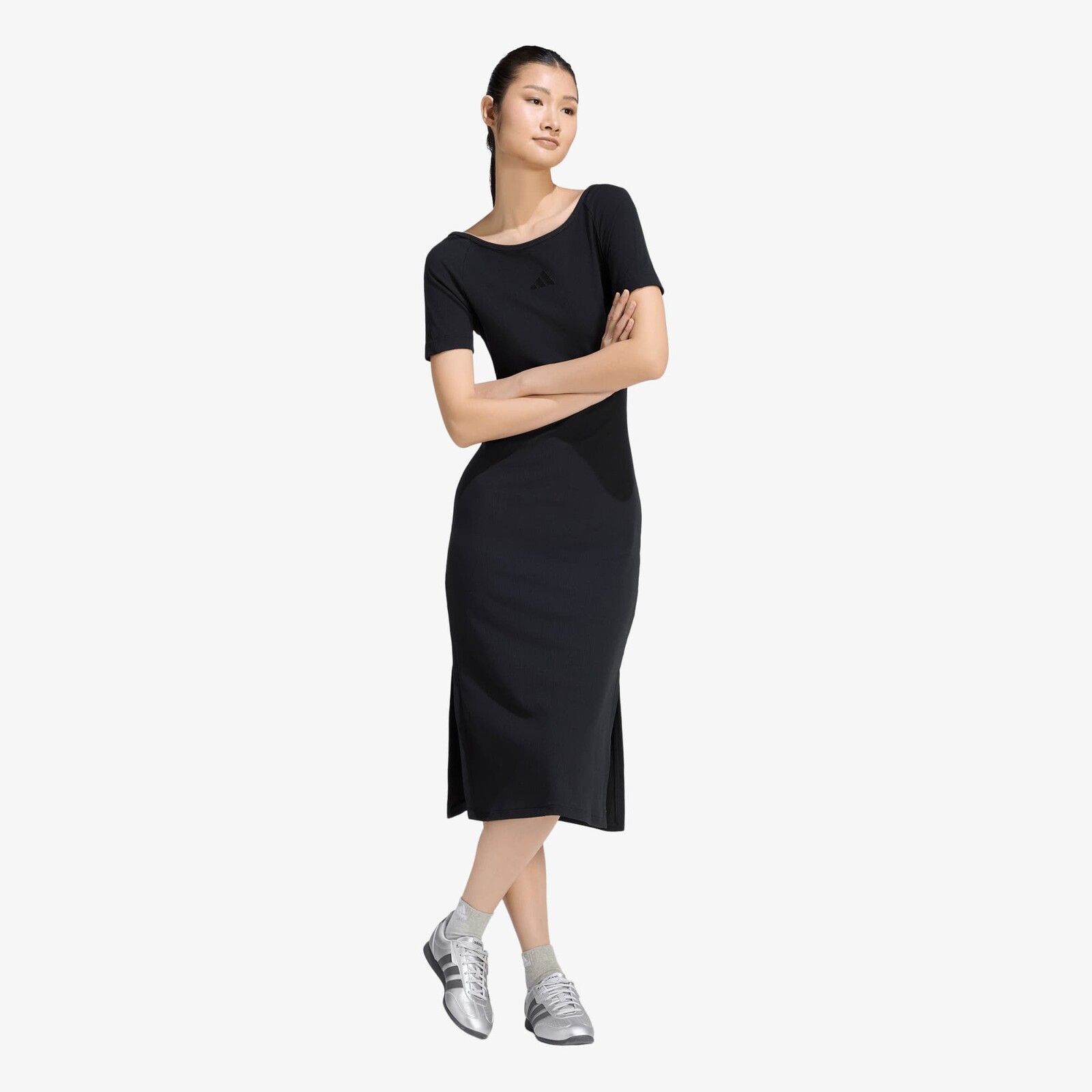 Oblečenie adidas W Ak Sl Rib Dre Black XL