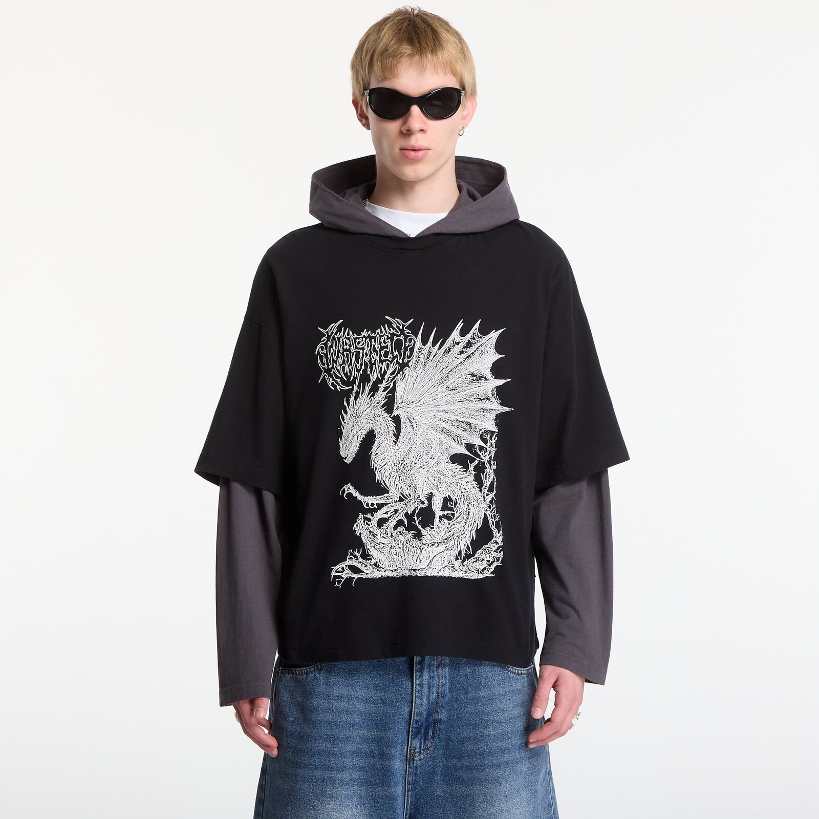 Mikina Wasted Paris Balaur Age Hoodie Black/ Old Black M