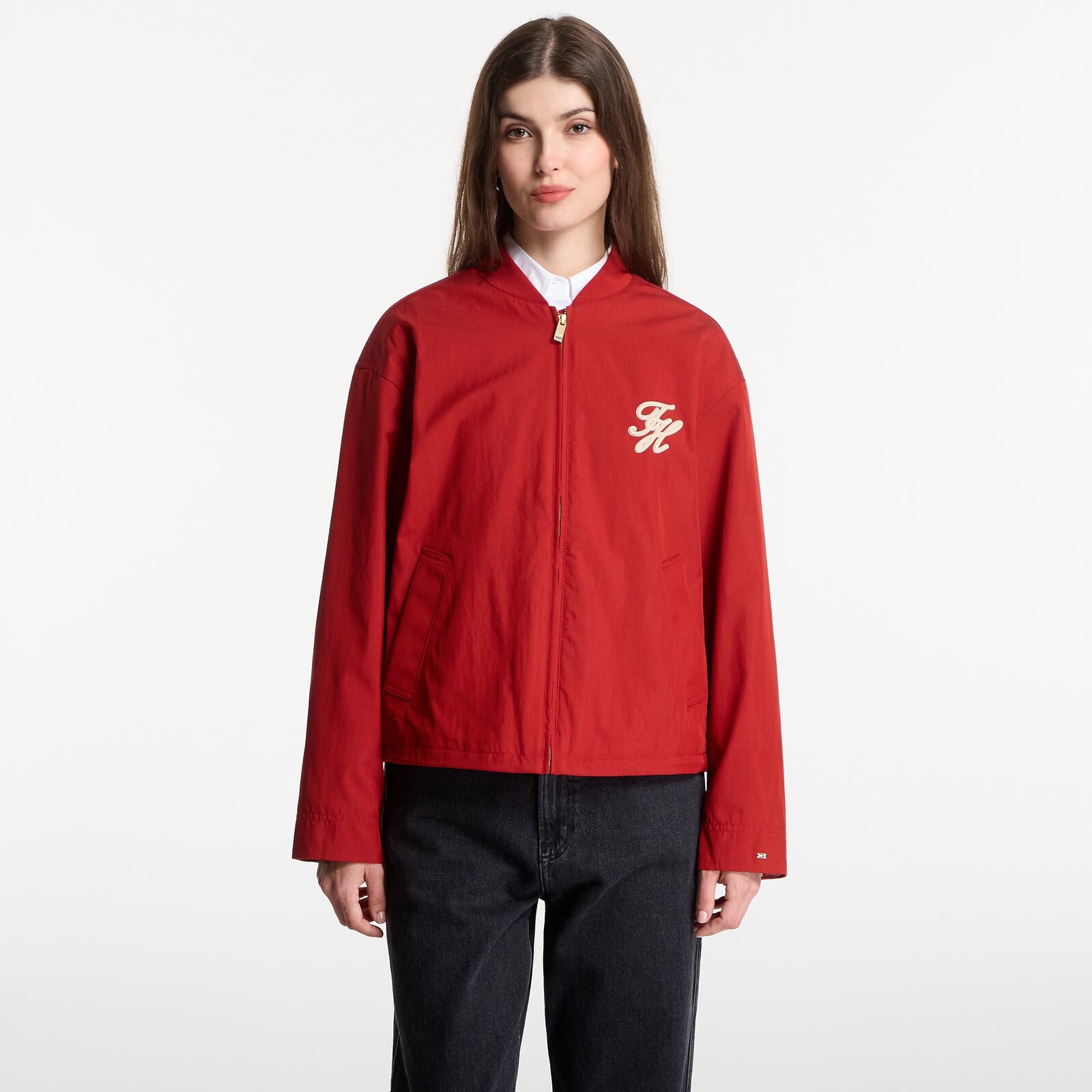 Bunda Tommy Hilfiger Cotton Bomber Dark Magma S