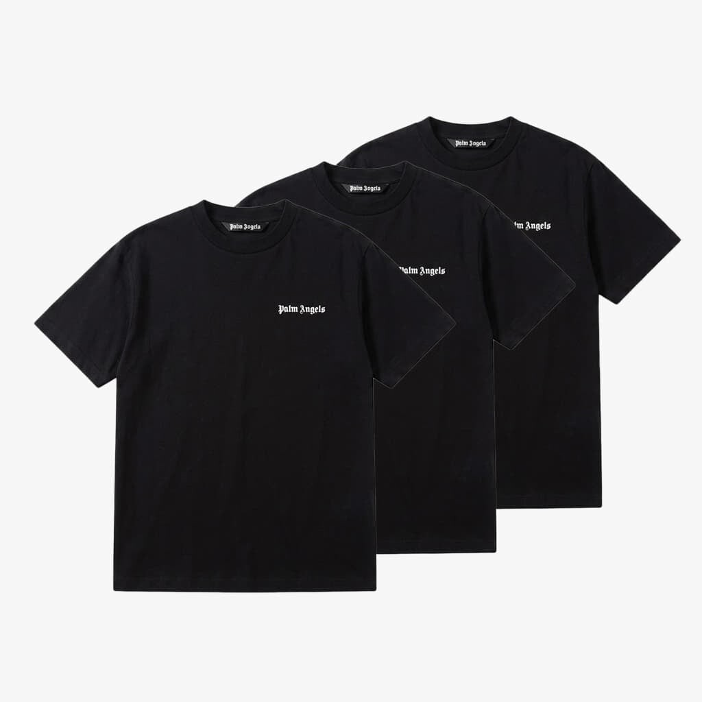 Tričko Palm Angels Classic Logo 3-pack Tee Black/ Off White XL