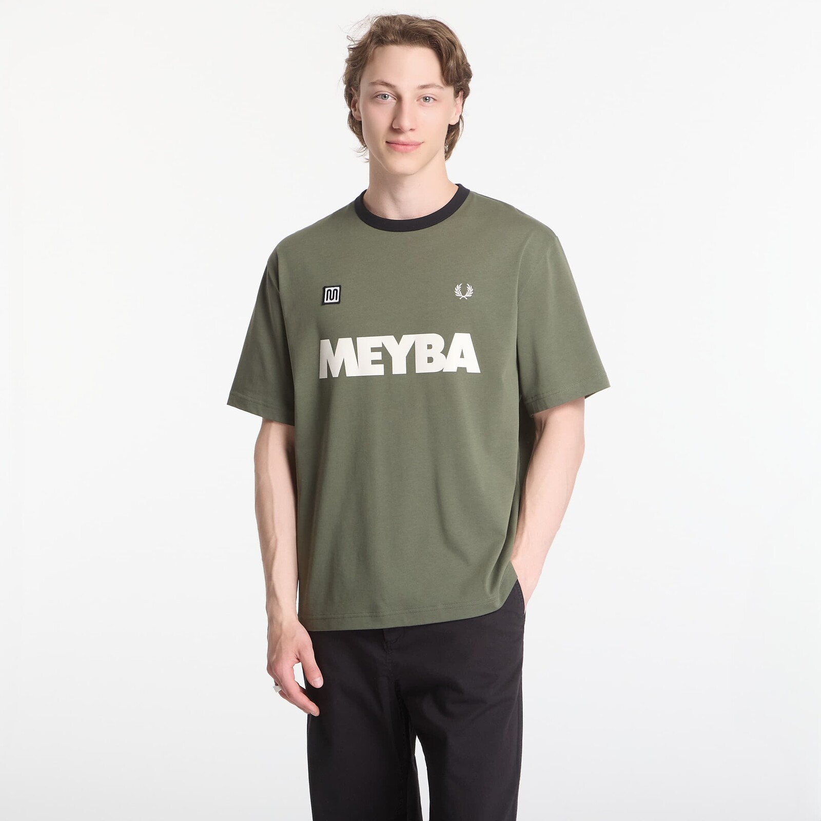 Tričko Fred Perry Meyba Ringer T-Shirt Green L