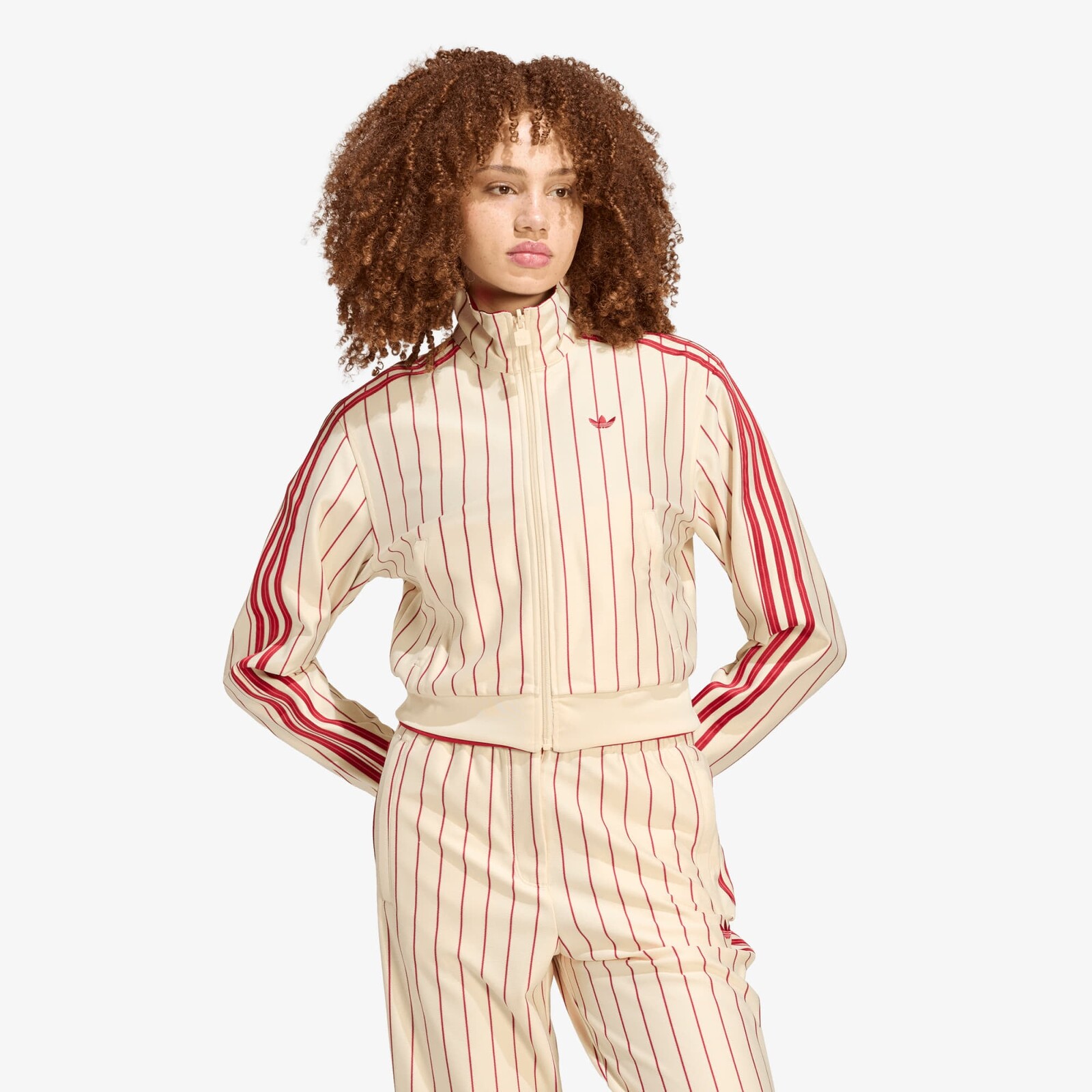 Bunda adidas Reversible Firebird Track Top Warm Vanilla/ Team Victory Red XS