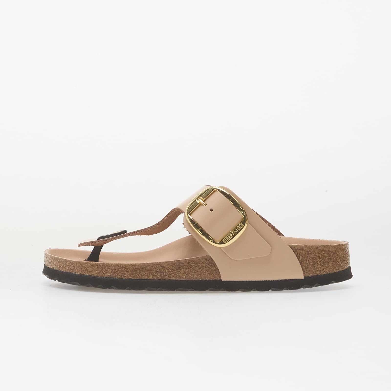 Tenisky Birkenstock Gizeh Big Buckle Natural Leather Patent Women High-Shine New Beige EUR 36