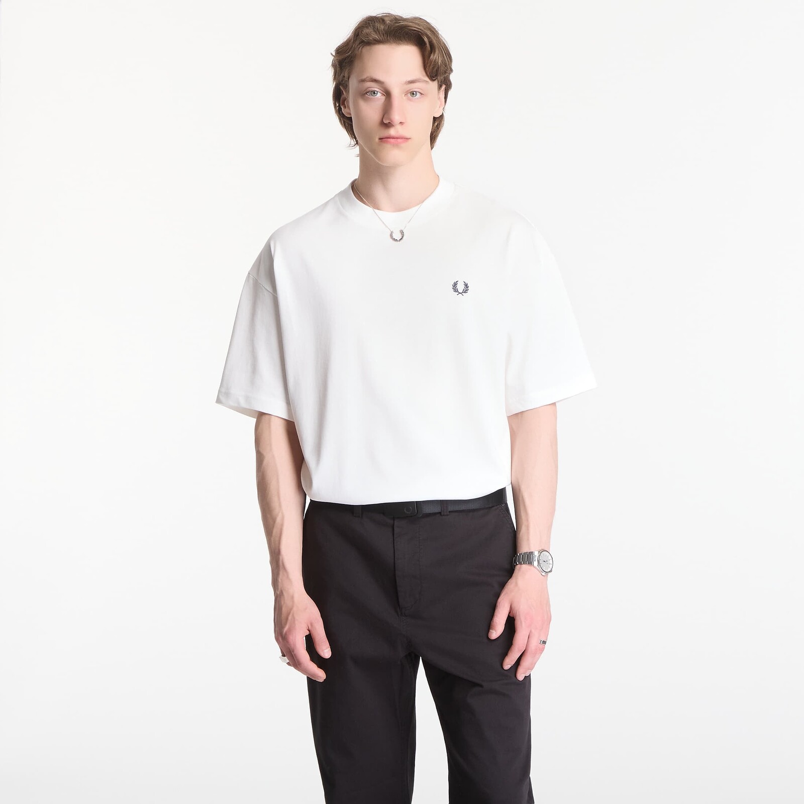 Tričko Fred Perry Back Print Lrl Wreath T-Shirt White L