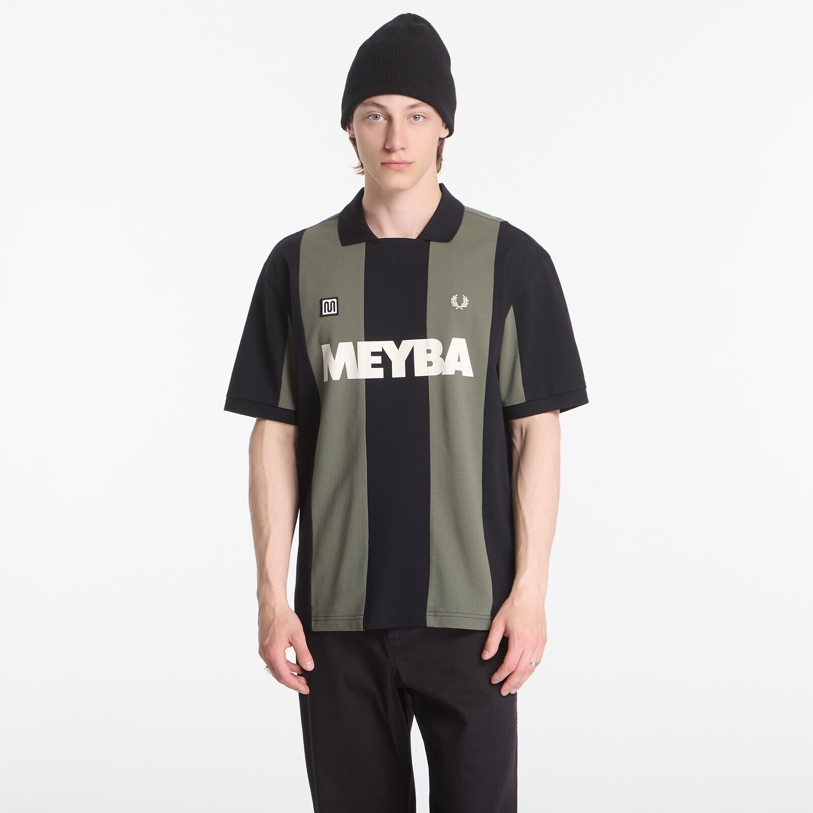Tričko Fred Perry Meyba Cut And Sew Polo Shirt Green XL