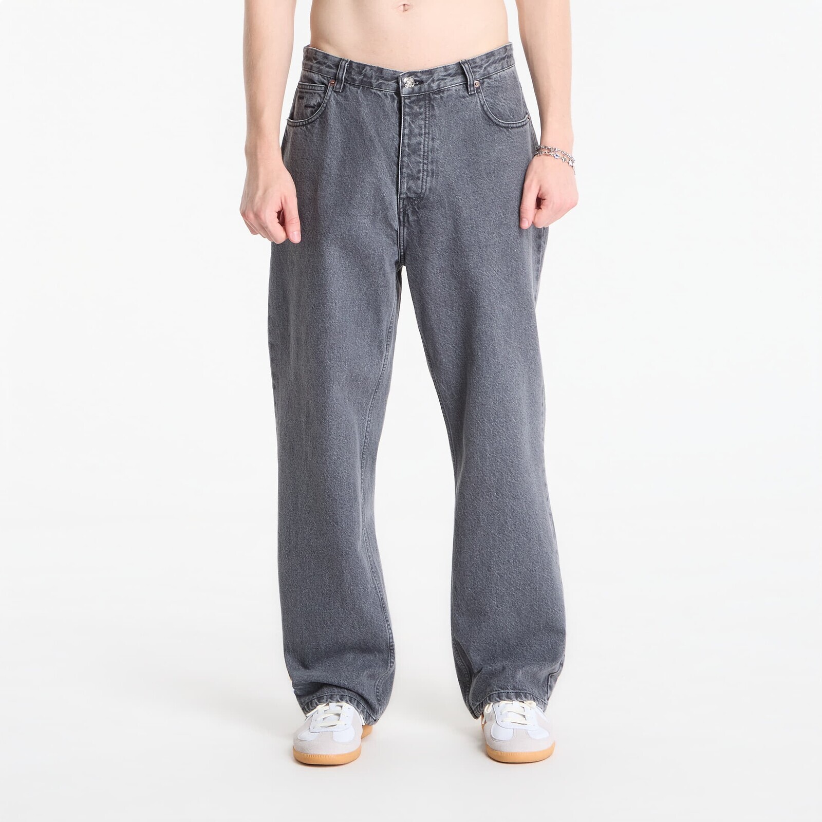 Džínsy Filling Pieces Denim Pants Washed Black L