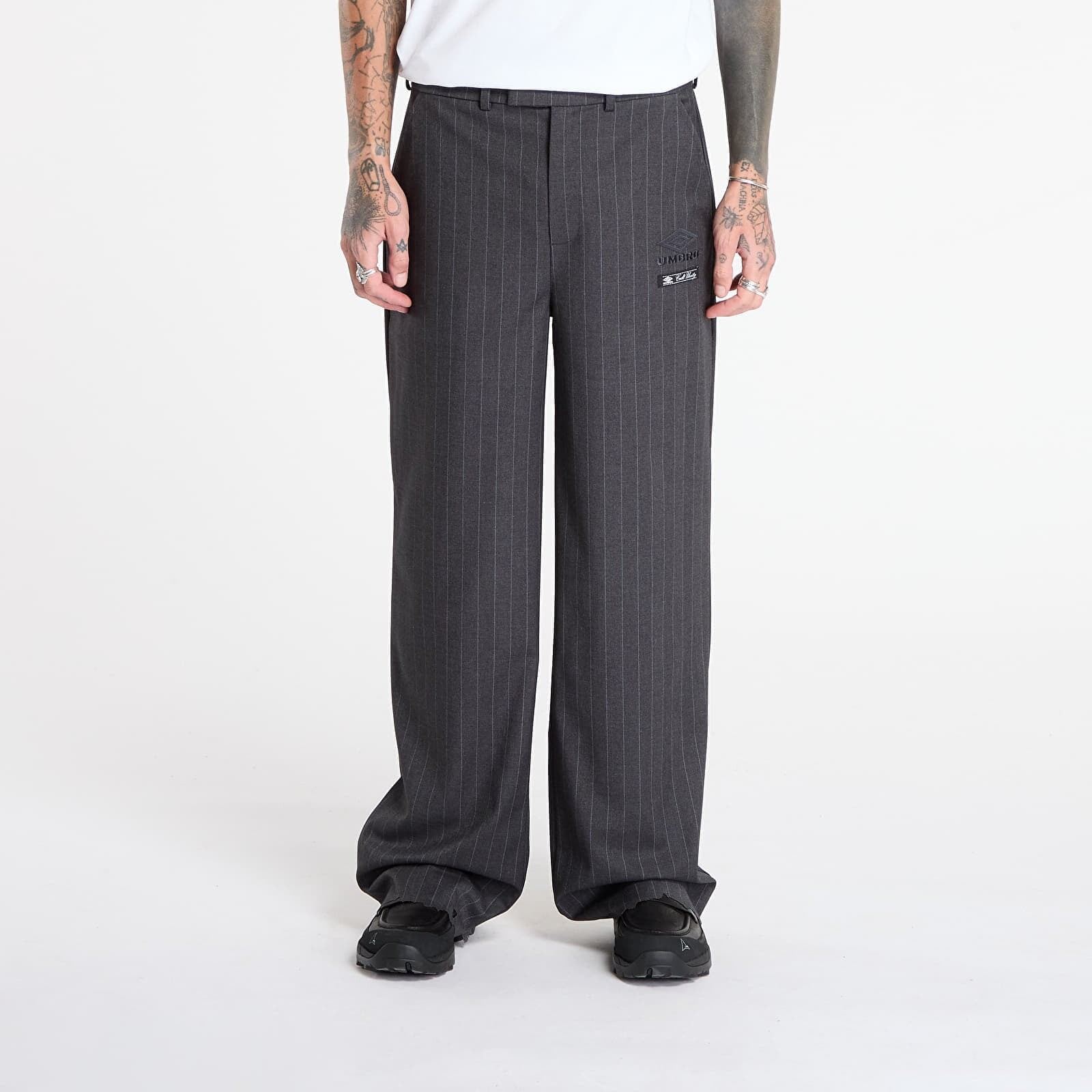 Kalhoty Umbro Formal Pinstriped Pants Dark Grey M