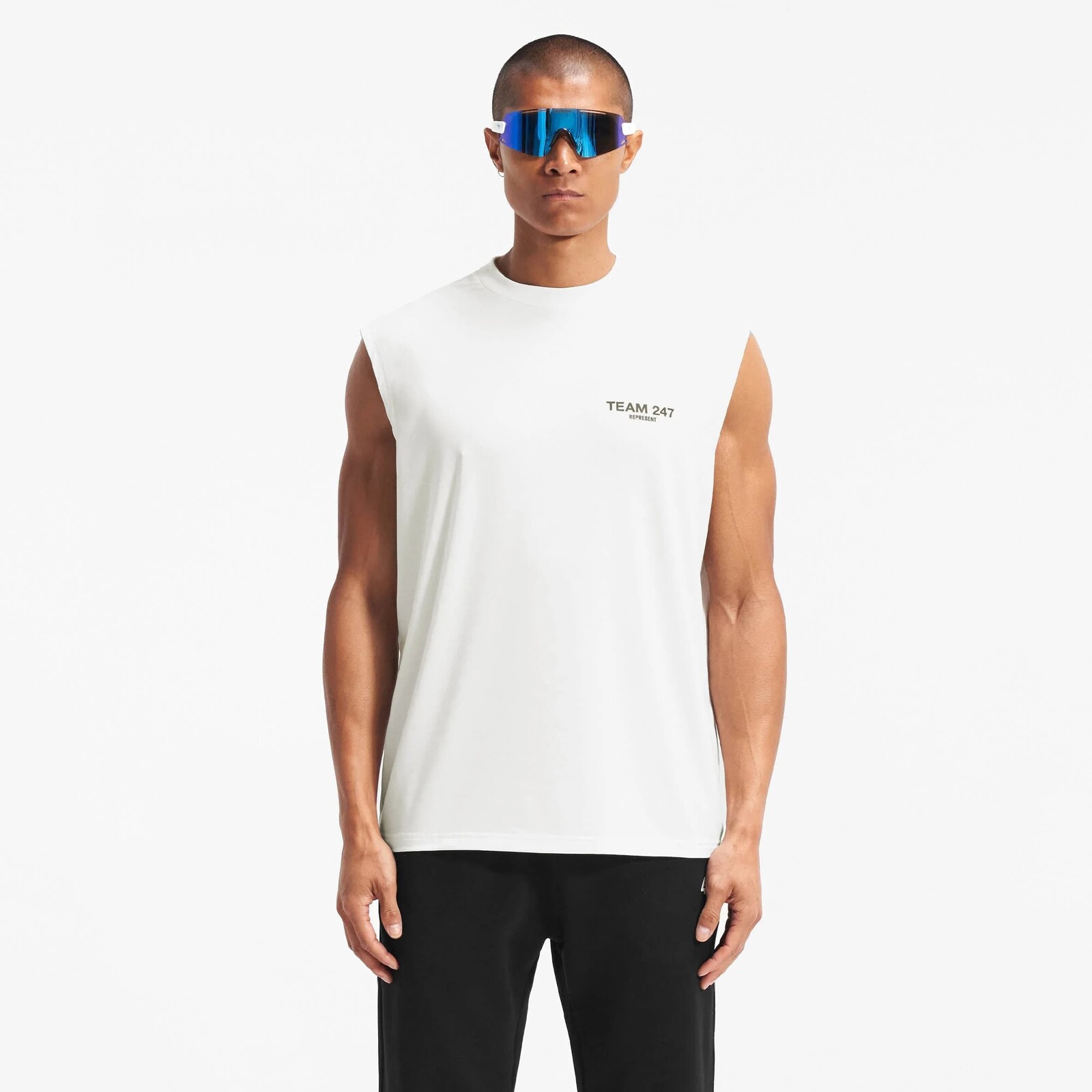 REPRESENT 247 Team Oversized Tank Flat White XXL