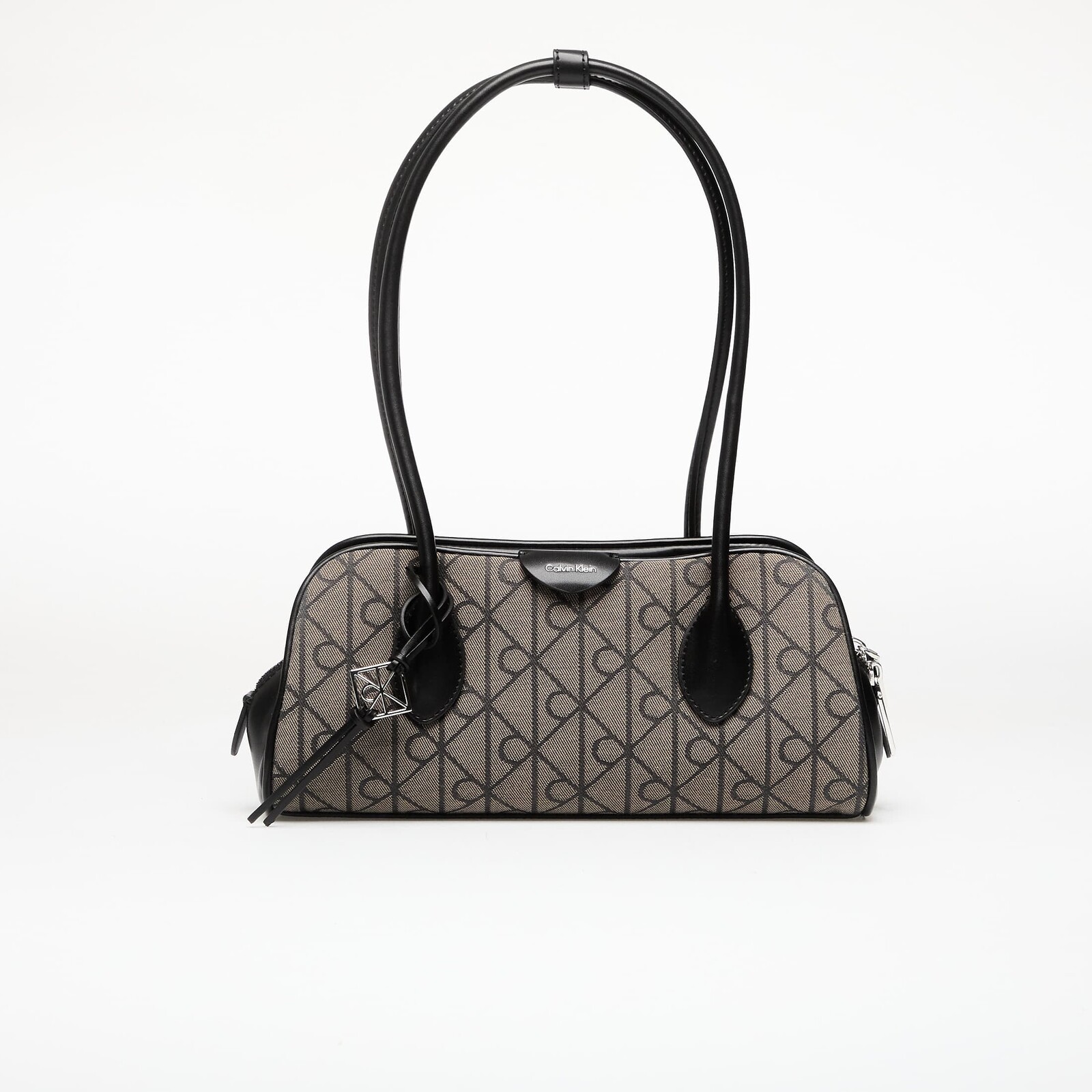 Kabelka Calvin Klein Emblem Trio Jacquard Shoulder Ba Lotus Beige/ Black/ Aop Jacquard Universal