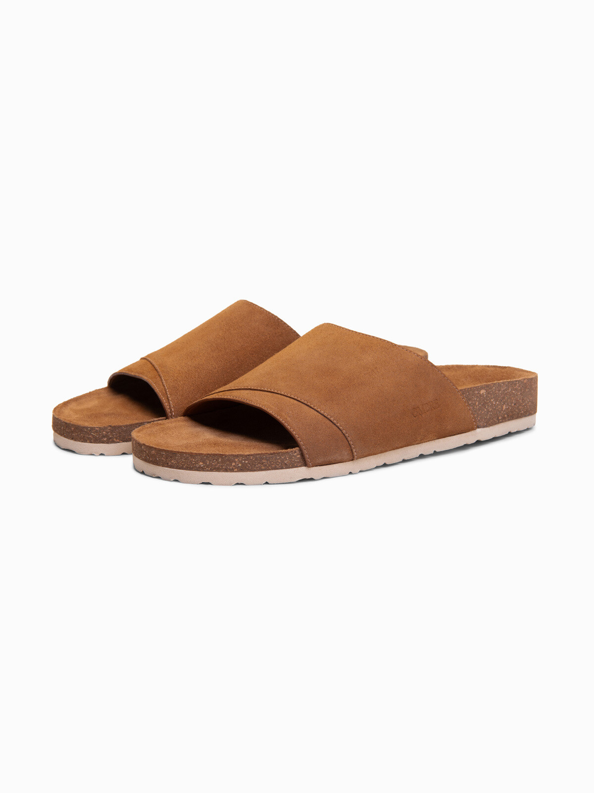 Pánske semišové šľapky Ombre - camel