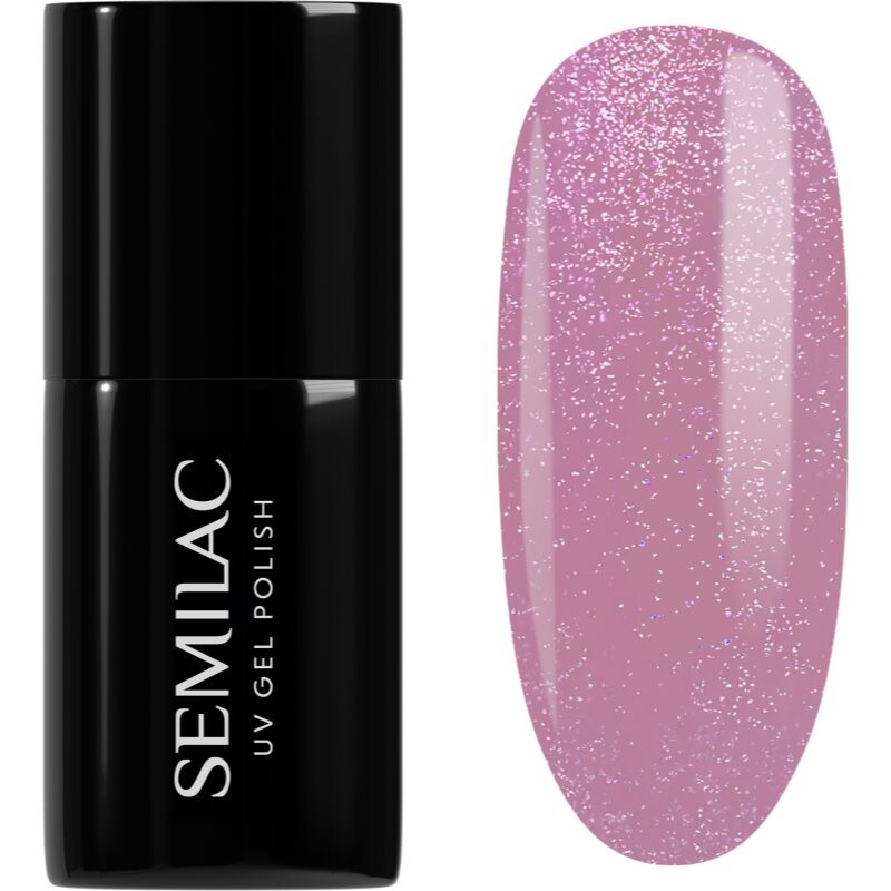 Semilac UV Hybrid Shimmer gélový lak na nechty odtieň 319 Shimmer Dust Pink 7 ml