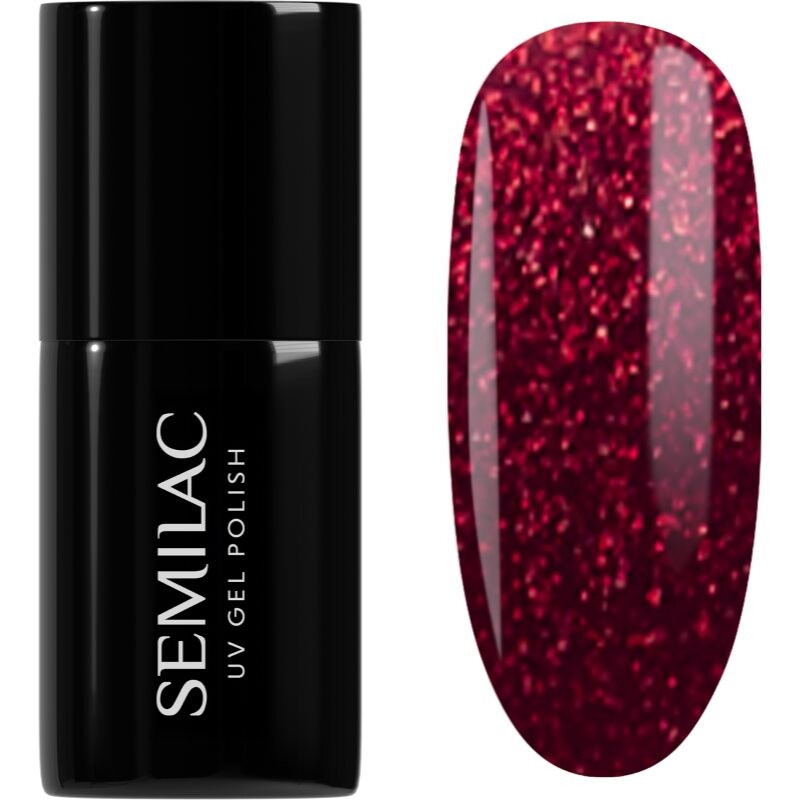 Semilac UV Hybrid Winter Wonderland gélový lak na nechty odtieň 955 Holly Berry Red 7 ml