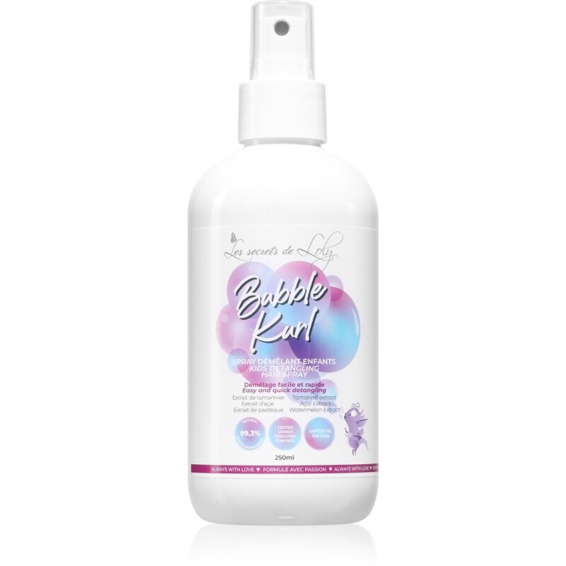 Les Secrets De Loly Bubble Kurl sprej na vlasy pre jednoduché rozčesávanie vlasov pre deti 250 ml