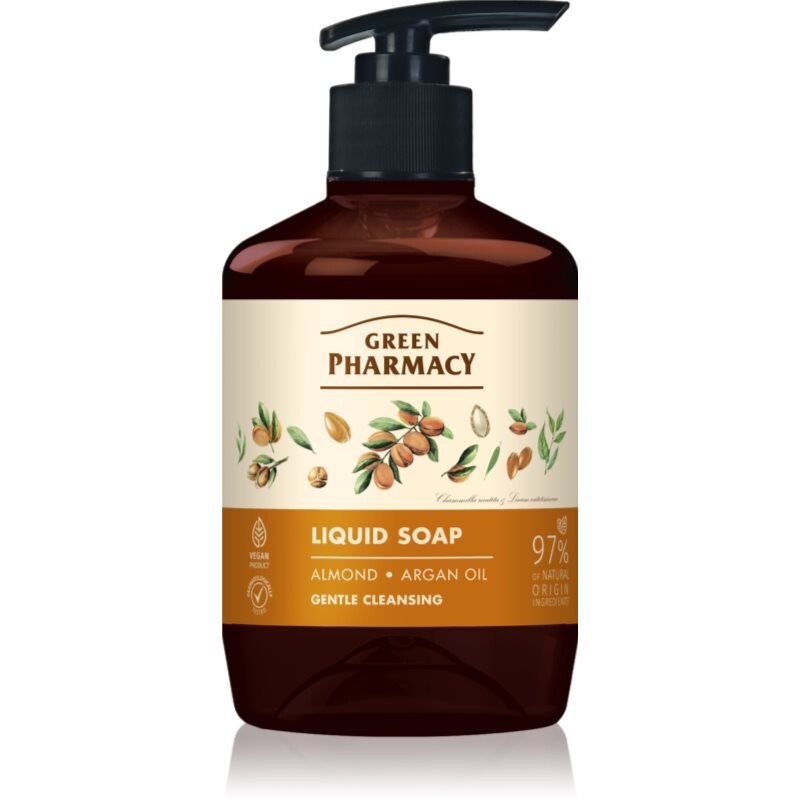 Green Pharmacy Almond & Argan Oil tekuté mydlo na ruky 460 ml