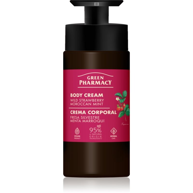 Green Pharmacy Wild Strawberry & Moroccan Mint Oil telový krém 739 ml