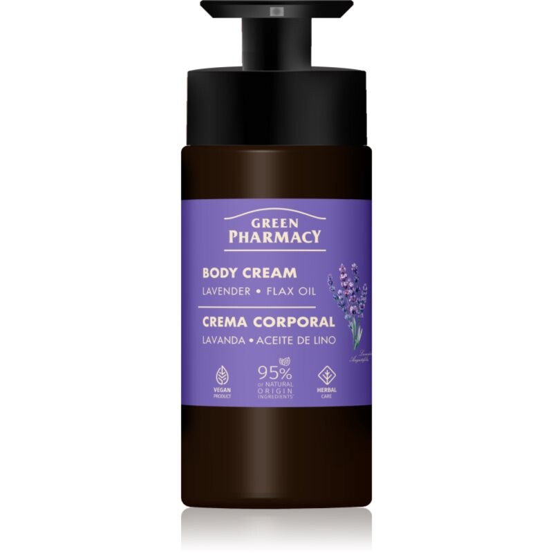 Green Pharmacy Lavender & Flax Oil telový krém 739 ml