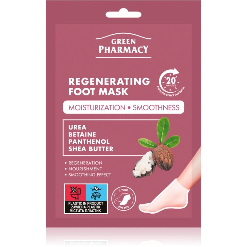 Green Pharmacy Foot Care Regenerating Foot Mask regeneračná maska na nohy 2x13 ml