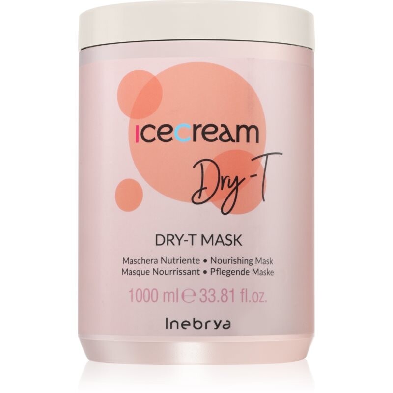 Inebrya Ice Cream Dry-T Mask vyživujúca maska pre suché, namáhané vlasy 1000 ml