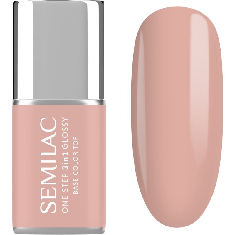 Semilac One Step 3in1 Glossy gélový lak na nechty odtieň 450 Light Peach 7 ml
