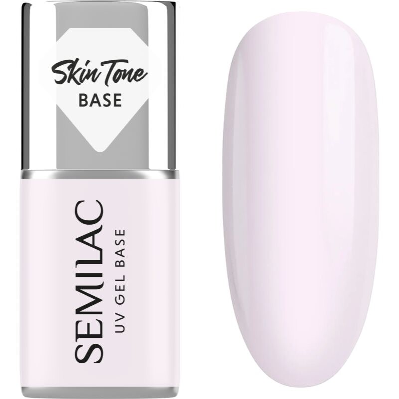Semilac UV Gel Base Skin Tone Base podkladový lak pre gélové nechty odtieň Milky Pink 7 ml
