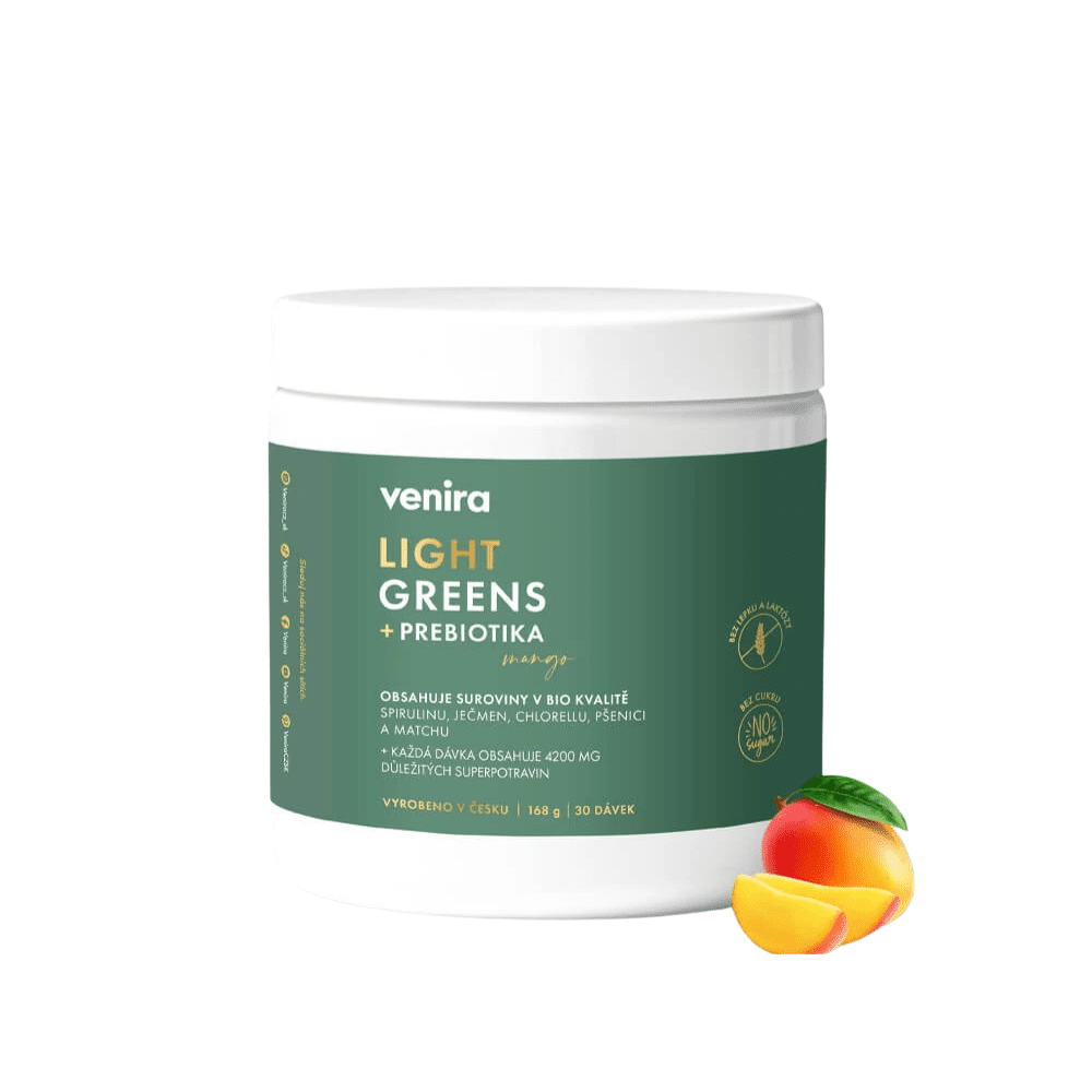 VENIRA Light greens+prebiotika mango 168 g