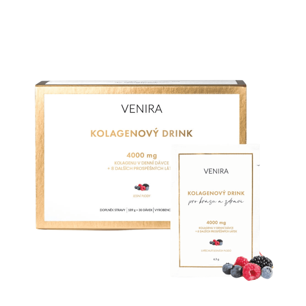 VENIRA kolagénový drink pre vlasy, nechty a pleť lesné plody 30 x 6.3 g