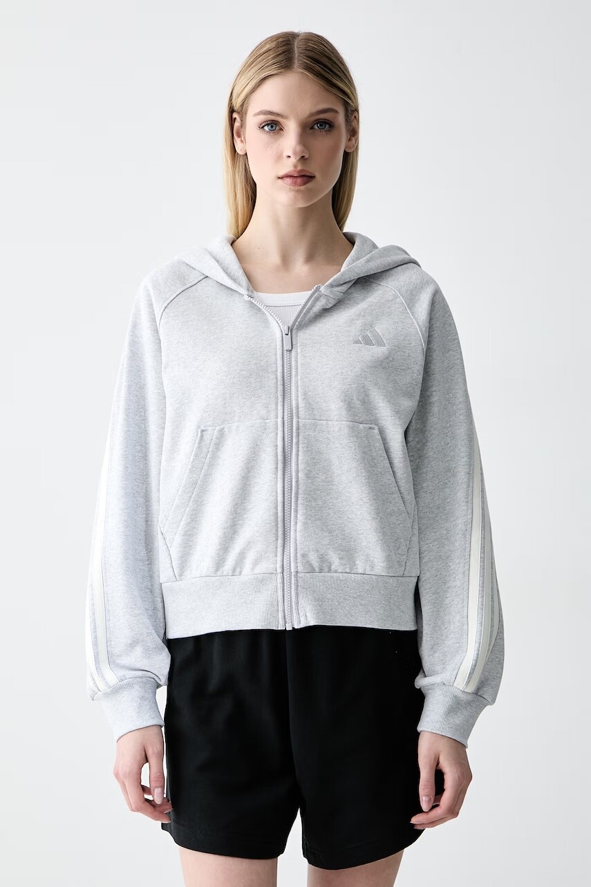 adidas mikina na zips s kapucňou dámska bavlnená