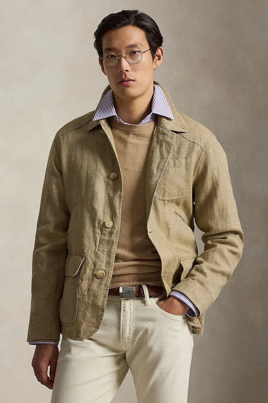 Polo Ralph Lauren bunda pánska ľanová