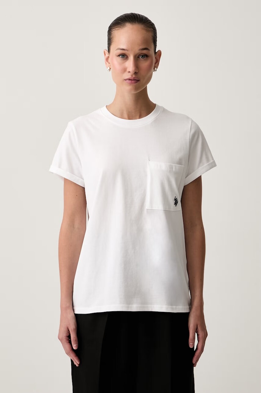 U.S. Polo Assn. tričko dámske bavlnené Crew Neck Pocket