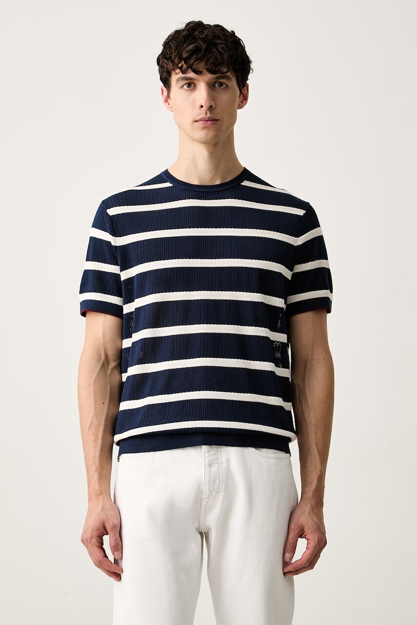 Tommy Hilfiger úpletové tričko pánske bavlnené