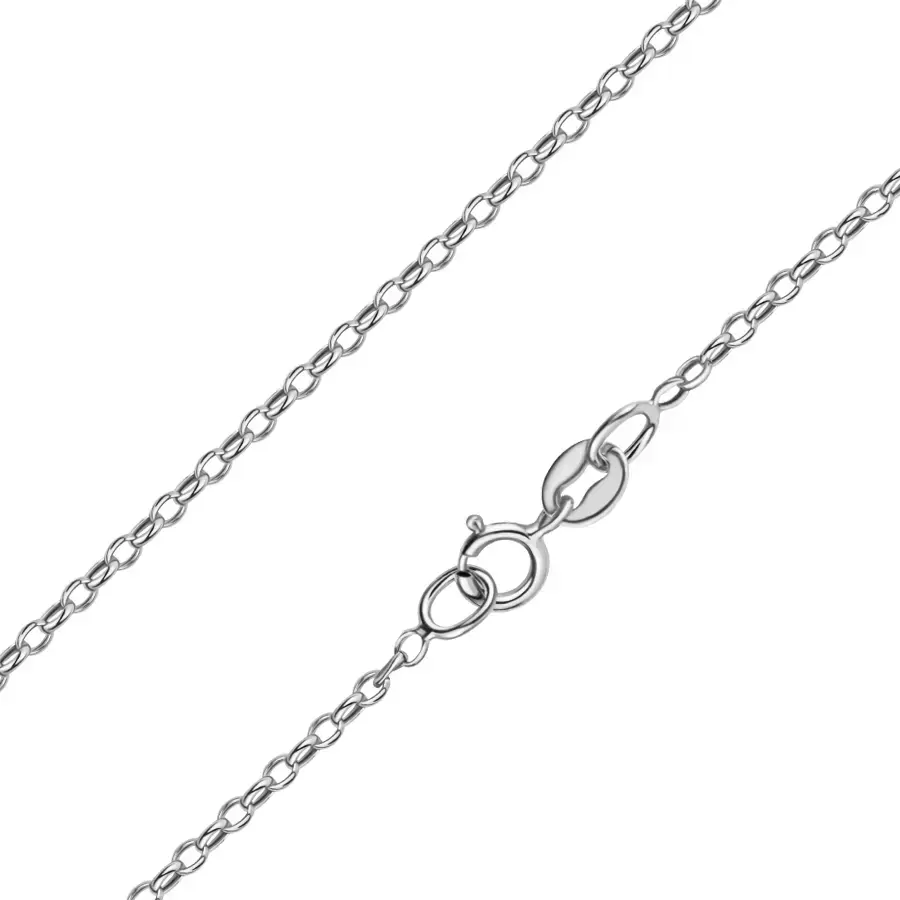 Zlatá retiazka 9K Rolo z bieleho zlata, 450 mm