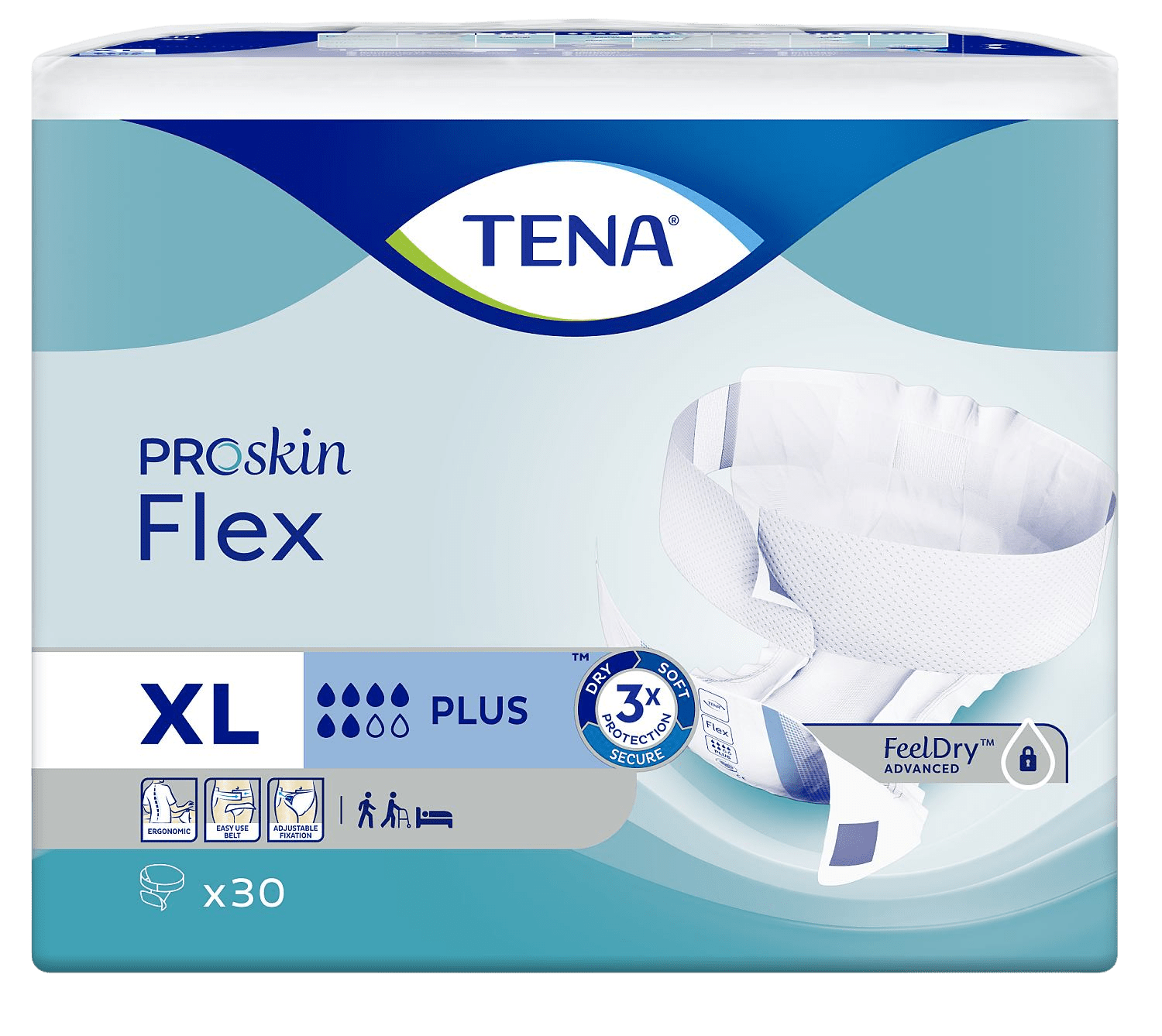 TENA Flex Plus Extra Large absorpčné nohavičky s rýchloupínacím pásom 30 ks