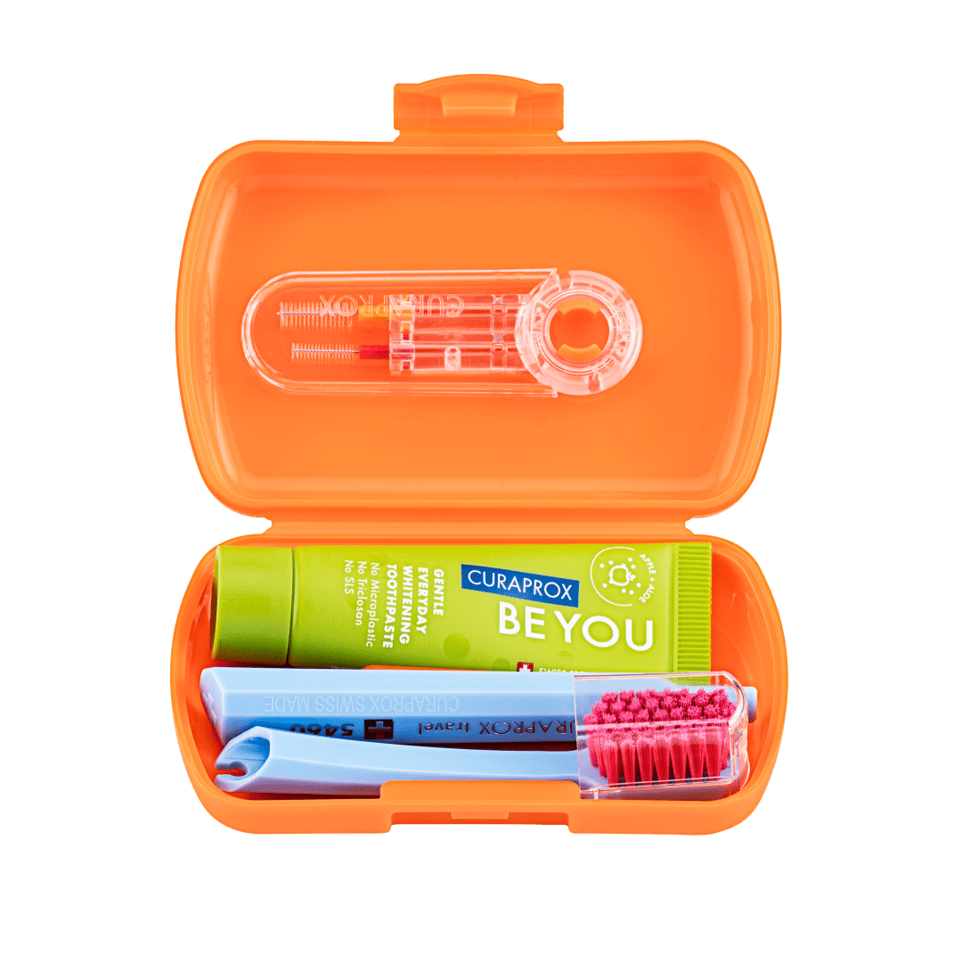 CURAPROX Travel set oranžový 1 x 1 ks