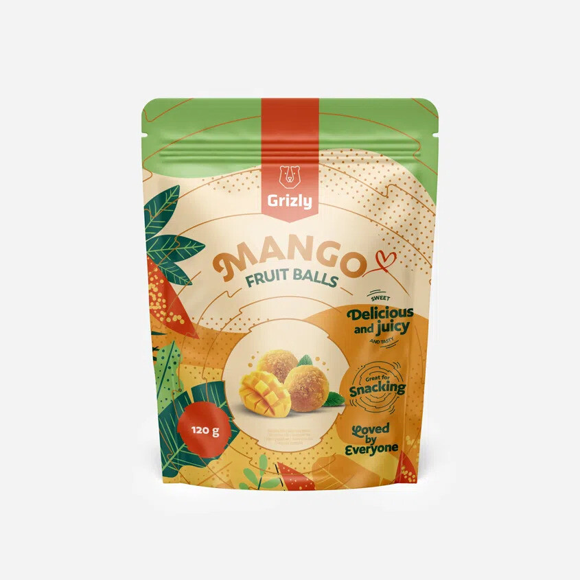 GRIZLY Mango guľôčky 120 g