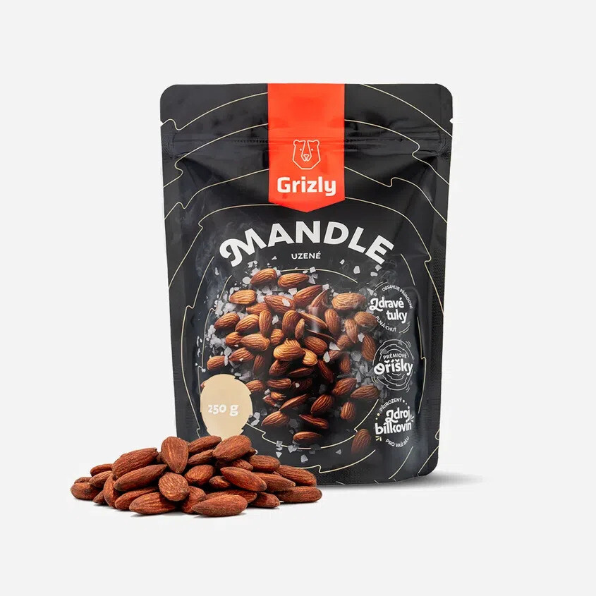 GRIZLY Mandle údené 250 g