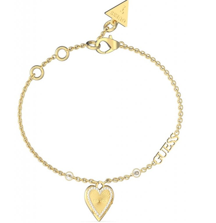 Guess Nežný pozlátený náramok Love Me Tender JUBB03242JWYG 21 cm