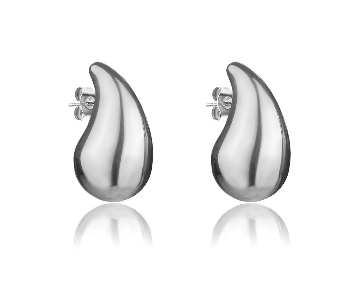 Marc Malone Nadčasové oceľové náušnice Tear Drop MCE24033S