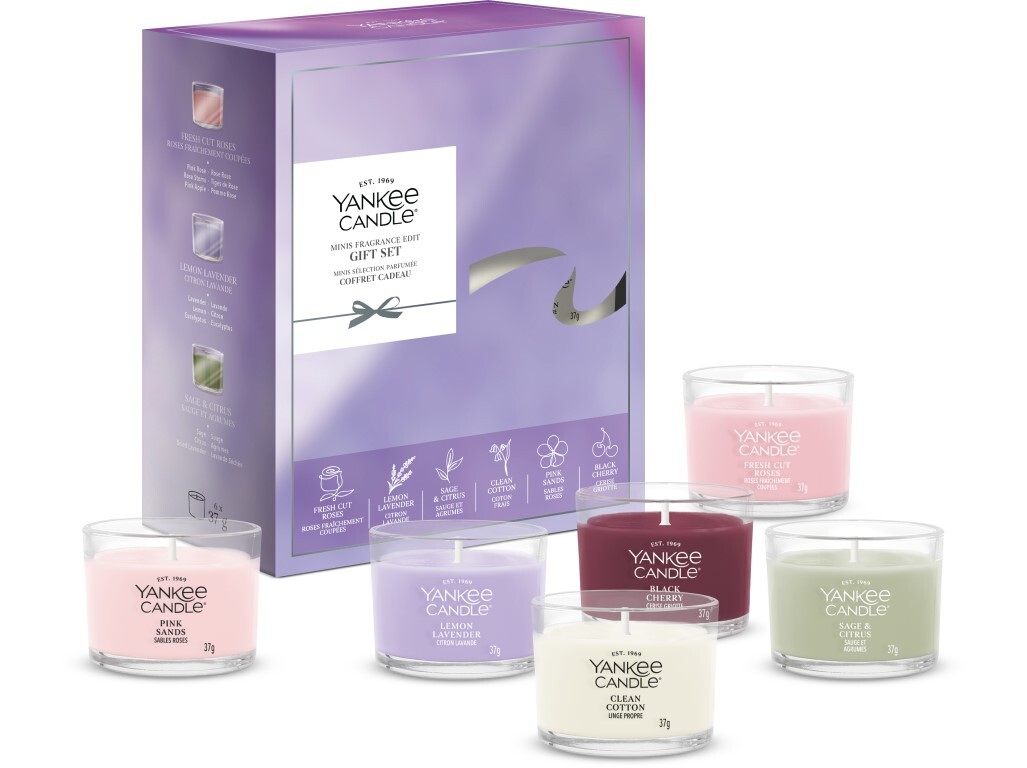 Yankee Candle Darčeková sada votívnych sviečok v skle 6 x 37 g