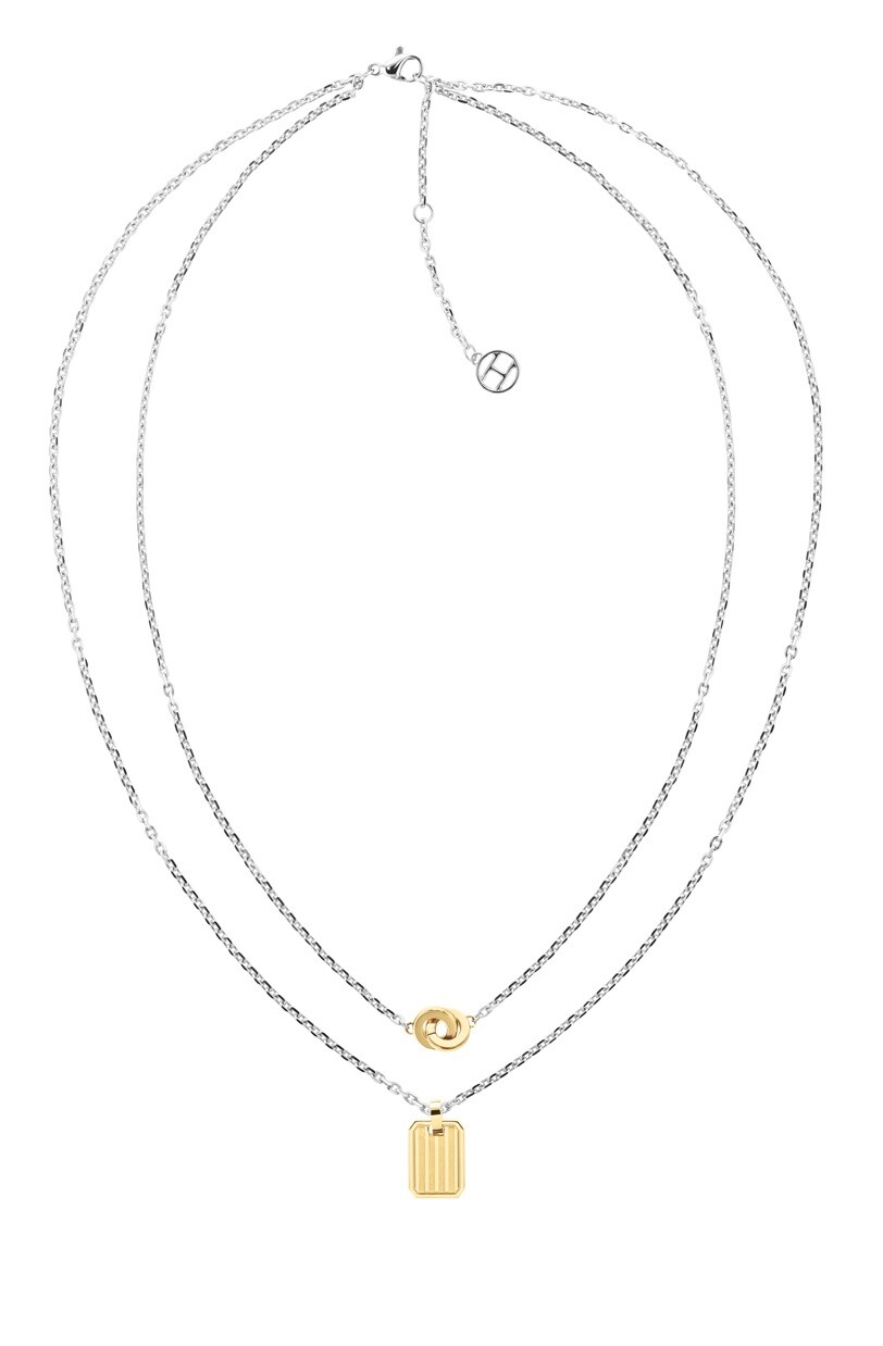 Tommy Hilfiger Štýlový dvojitý bicolor náhrdelník z ocele 2780691