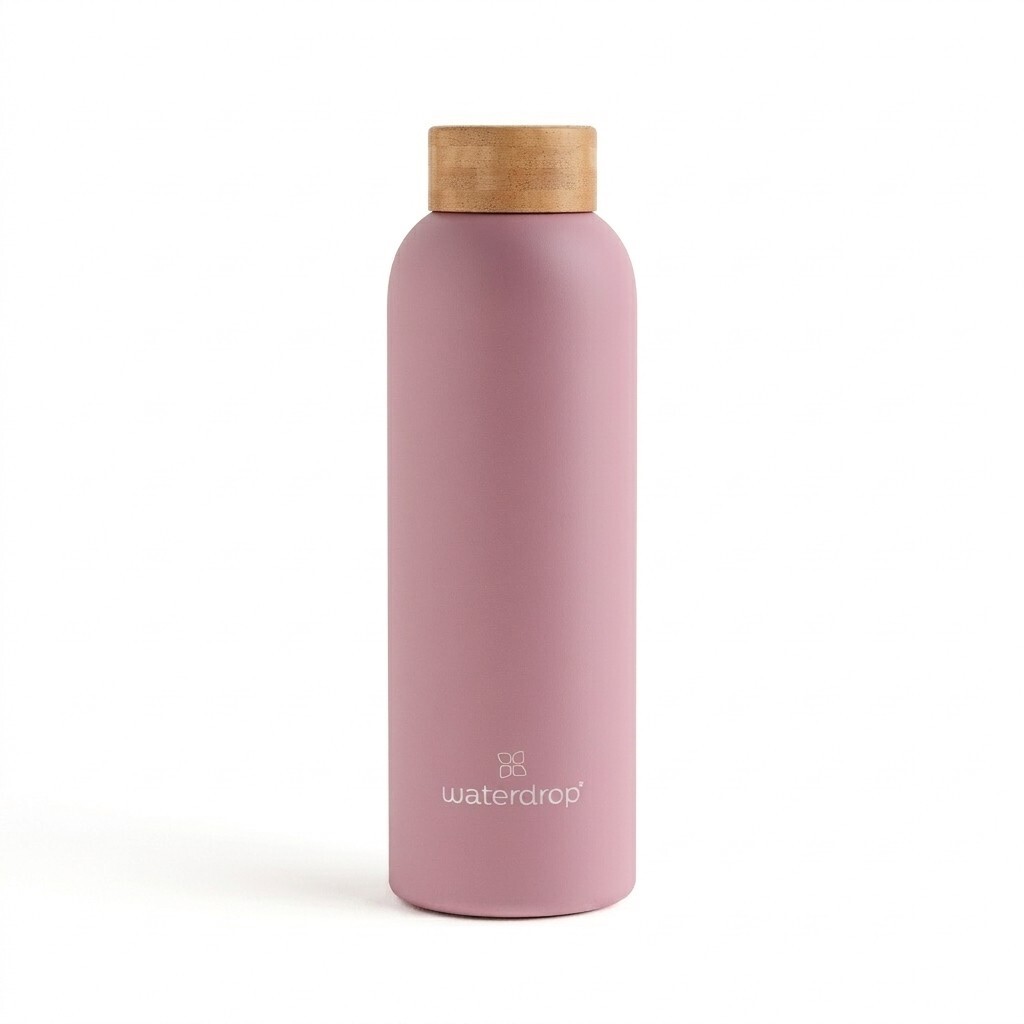Waterdrop Termo nerezová fľaša 600 ml - Pastelová ružová matná