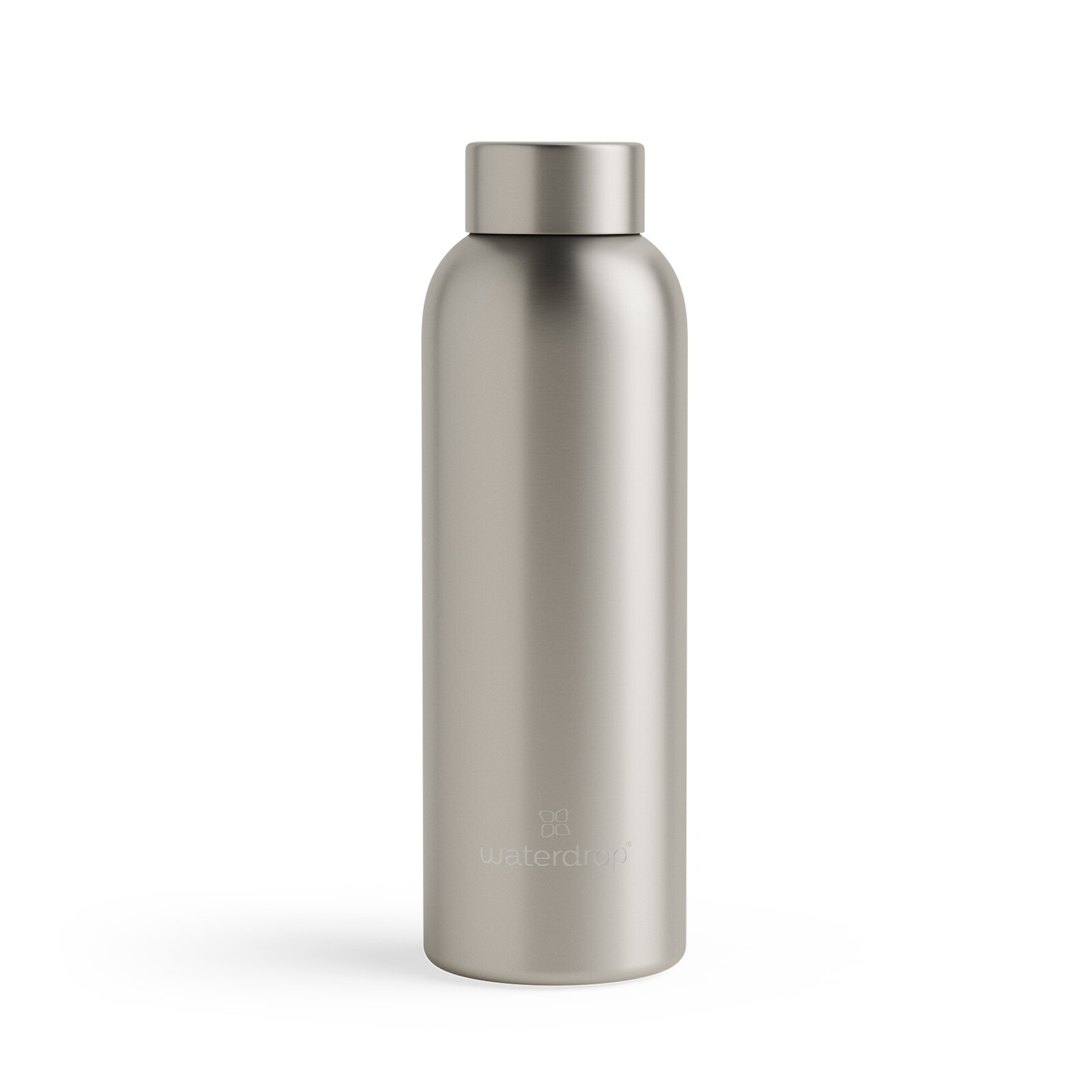 Waterdrop Termo nerezová fľaša metalická 600 ml - Šedohnedá matná