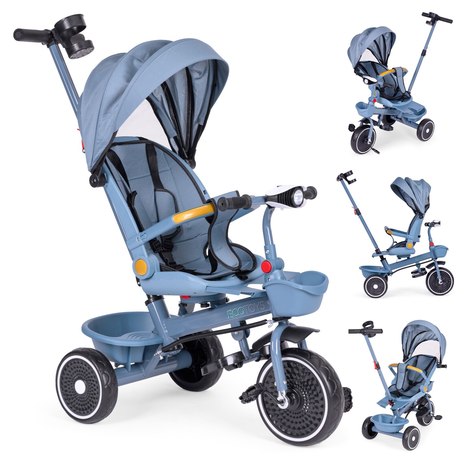 Detská trojkolka - kočík Ecotoys HEAVEN 2v1 - výber z 3 prevedení