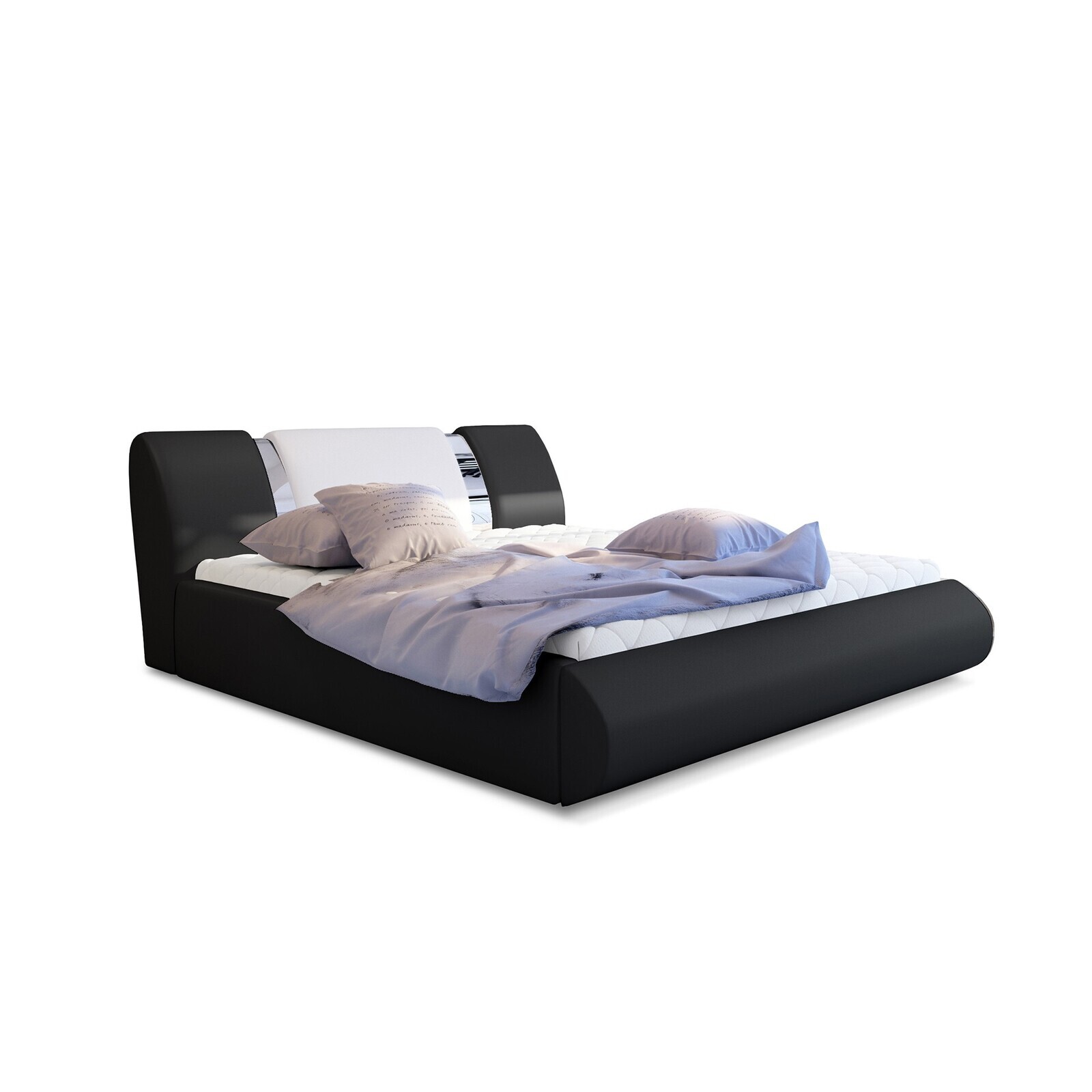 Dvoulůžková postel Flavio 140x200 eko kůže Soft 11 černá/Soft - výber z 9 prevedení