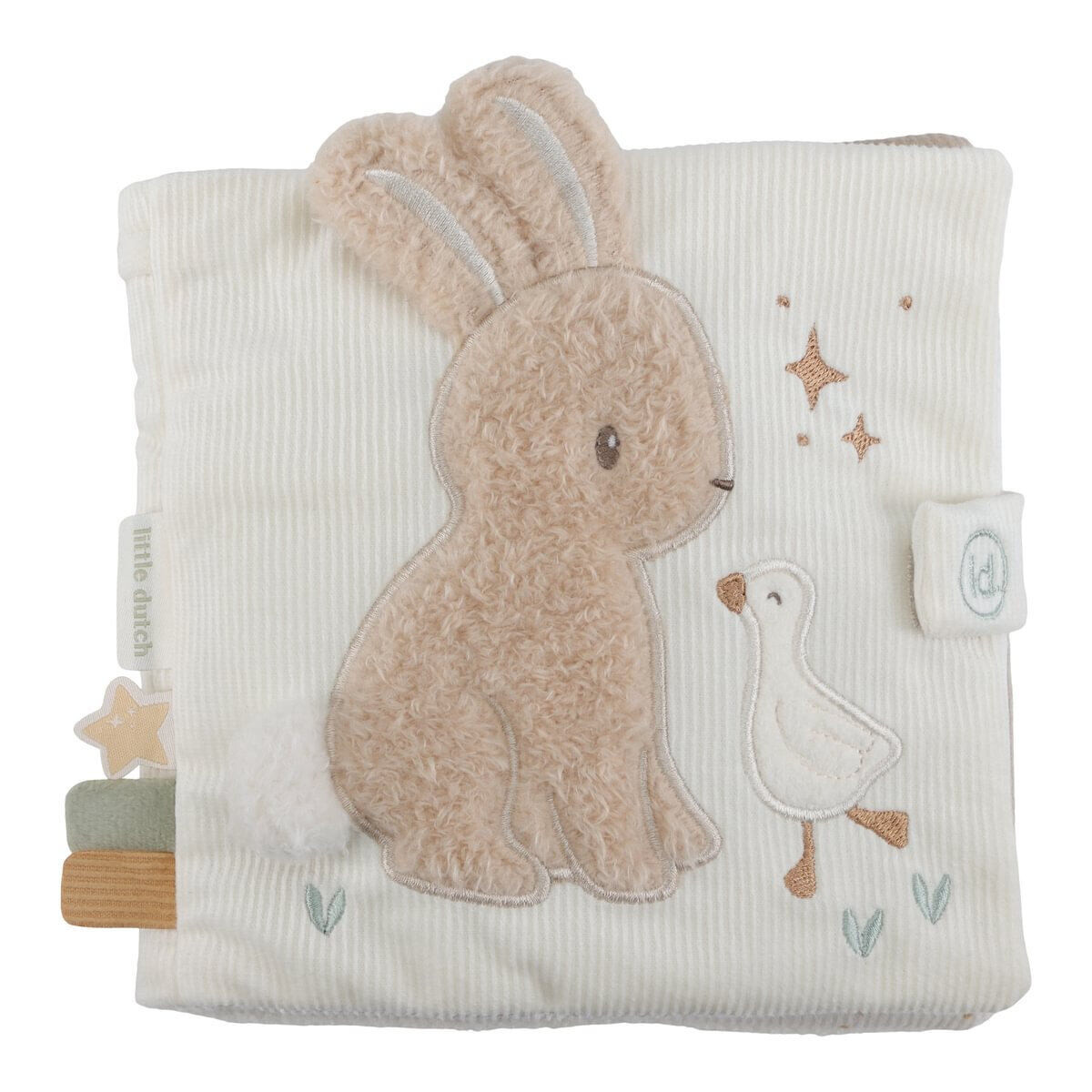 Little Dutch Textilná knižka s aktivitami Newborn Naturals