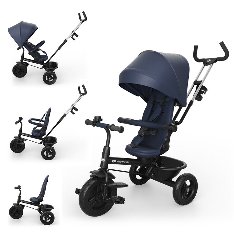KINDERKRAFT Trojkolka Aston 2 Plus Navy, 9m+
