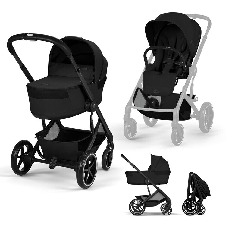 CYBEX Kočík kombinovaný Balios S Lux & Balios Fold Cot Moon Black Gold
