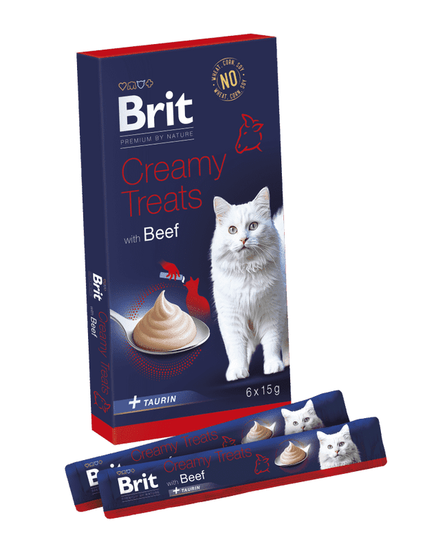 Brit Premium by Nature Cat Creamy Treats with Beef 6 x 15 g